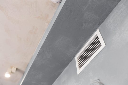 Air Condition Circular Ventilation Duct indoors on the wall Air Condition Circular Ventilation Duct indoors on the wall